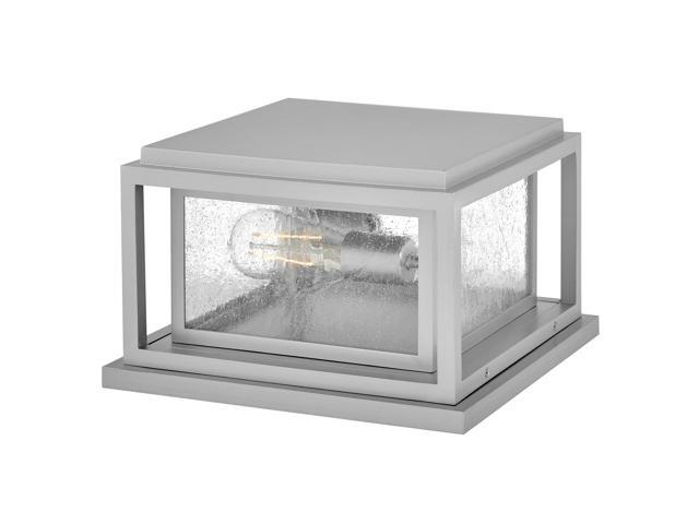 Republic Small Pier Mount Lantern, Low Voltage Satin Nickel