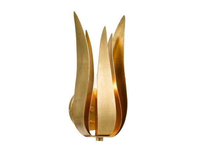 Broche 1 Light Antique Gold Bathroom Vanity