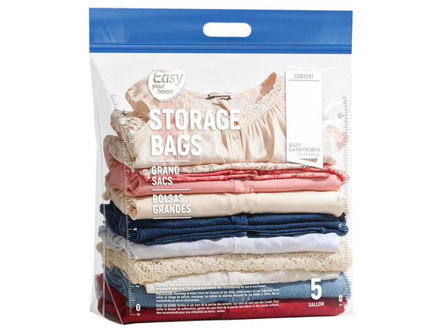 5 Gallon Storage Bags with Handle & Bottom for Clothing Blanket Large,Reusable,Durable,Waterproof,Various Size,Easy to Seal & Open,BPA-Free...