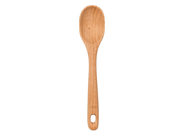 Good Grips Wooden Small Spoon - 8' Beechwood, Compact Size for Small Pots, Safe for Non-Stick Cookware, Ideal for Stirring and Tasting, Hand Wash...