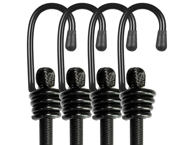 Bungee Cords with Hooks, Heavy Duty Outdoor Elastic Bungee StrapsNo Odour Industrial Grade Bungee Rope for Securing Tarps, Luggage, Tents, Bikes or...