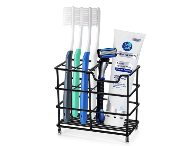 Toothbrush Holders for Bathrooms, Stainless Steel Toothbrush Holder for Kids and Adults, Electric Toothbrush and Toothpaste Holder, Rustproof...