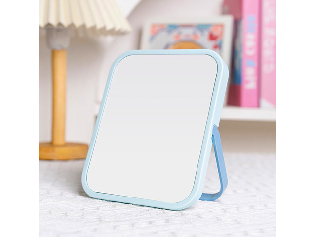 Desk Mirror, 6.7 Inch Vanity Mirror, Makeup Mirror Makeup Desk Mirror with 1 Hanging Port & U-Shaped Bracket, Portable Travel Mirror for Dressing...