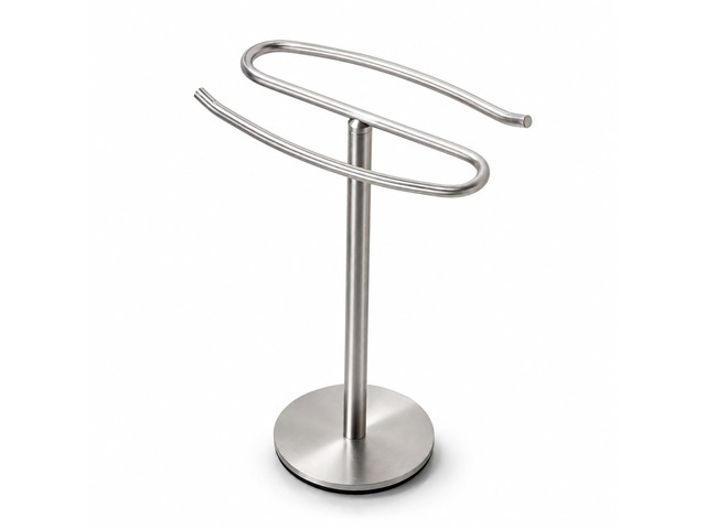 Brushed Nickel Hand Towel Holder Stand,13 Inch Tall Free-Standing Towel Rack, SUS304 Stainless Steel Towel Bar Rack Stand, Tower Bar for Bathroom...