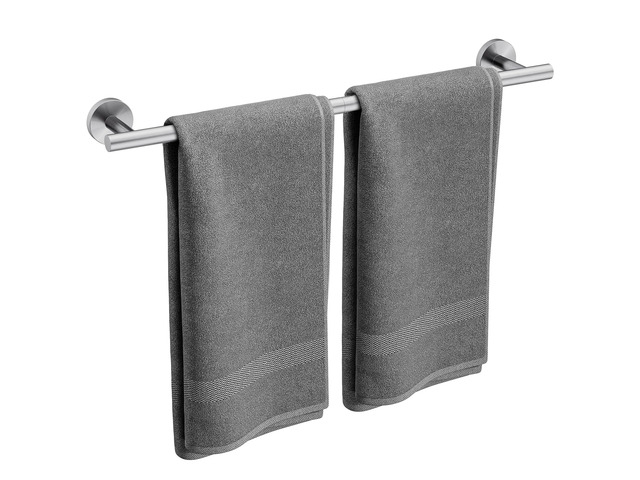 Brushed Nickel Towel Bar, 24 Inch Bathroom Towel Rack
