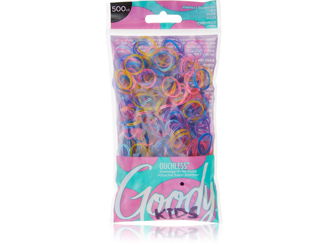 Ouchless Polyband Hair Ties, 500 Ct, Assorted, Latex Elastic Bands Easy Glide, Ultra-Strong Hold Styling Accessories for Women & Men, Secure Hold...