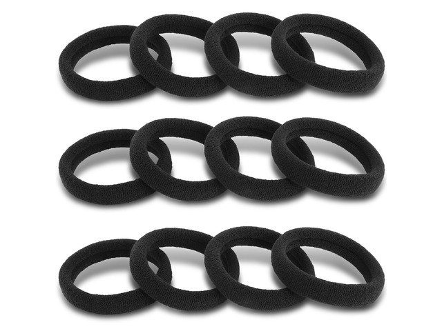 120PCS Black Hair Ties for Women Girls, Elastic Hair Bands Ponytail Holders DWKFEOQ Soft Cotton Seamless Hair Tie for Women or Men, No Damage for...