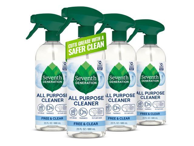 All Purpose Cleaner, Free & Clear, 23 oz, Pack of 4, Plant-Based Cleaning Spray, Cuts Grease & Grime, No Fragrance or VOCs, Safe for Kids & Pets,.