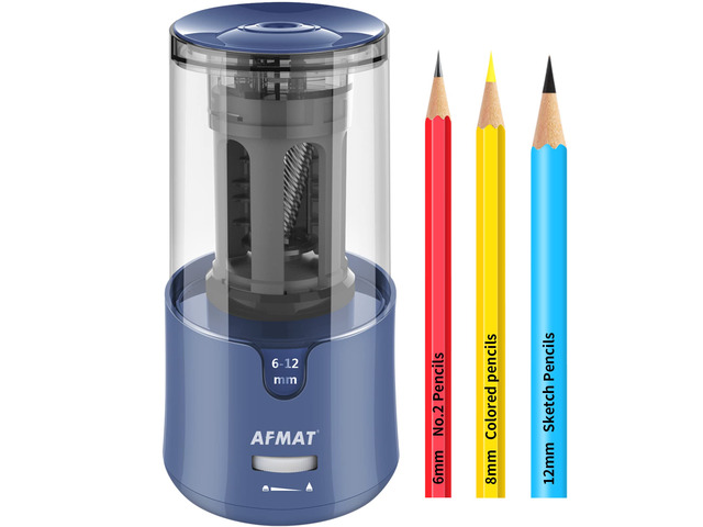 Pencil Sharpener, Electric Pencil Sharpener for Colored Pencils, Auto Stop, Fast Sharpen in 3s, Large Hole Pencil Sharpeners Plug in for 6-12mm...