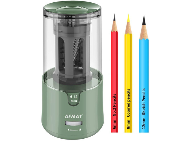 Electric Pencil Sharpener, Auto Stop, Super Sharp & Fast, Electric Pencil Sharpener Plug in for 6-12mm No.2/Colored Pencils/Office/Home PS94