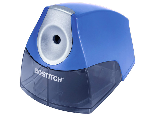 Office Electric Pencil Sharpener for Classroom & Desk Use, Heavy-Duty Stall-Free Motor, High-Capacity Shavings Tray, Dark Blue