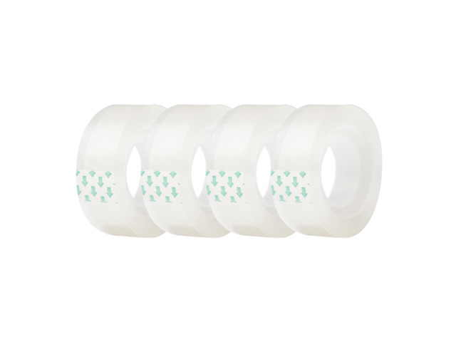 Ykimok 4 Rolls Transparent Clear Tape Refills for Dispenser, Sturdy Tape(Not Easily Tear), 0.7 Inch, 27.3 Yard, Perfect for Office, Home, School