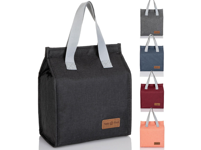 Lunch Bag, Insulated Lunch Bag for Women Men Leakproof Cooler Tote Bag Reusable Lunch Box for Office,Work,Picnic, Hiking or Beach (1, Black)