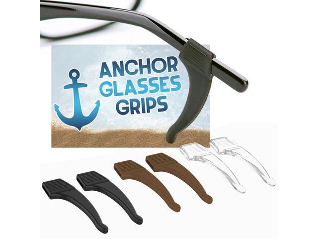 3 Pack - Sunglasses Retainer Anti-Slip Glasses Grip Ear Hook Eyeglasses Anti-Slip Temple Tip Glasses Holder (Tricolor)