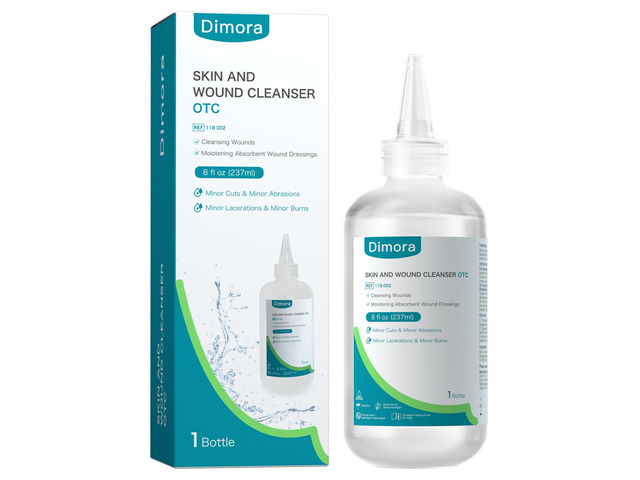 Skin and Wound Cleanser, First Aid Wound Wash Solution 8oz/237ml Skin First Aid Wound Cleanser, Moisturizing Dressing, for Cuts, Burns and...