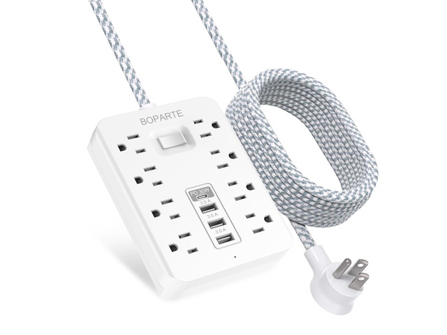 Surge Protector Power Strip 10 Ft, USB C Power Strip (PD 30W) Power Strip with 8 AC Outlets and 3 USB A Ports for Home, Office, Dorm Essentials,...