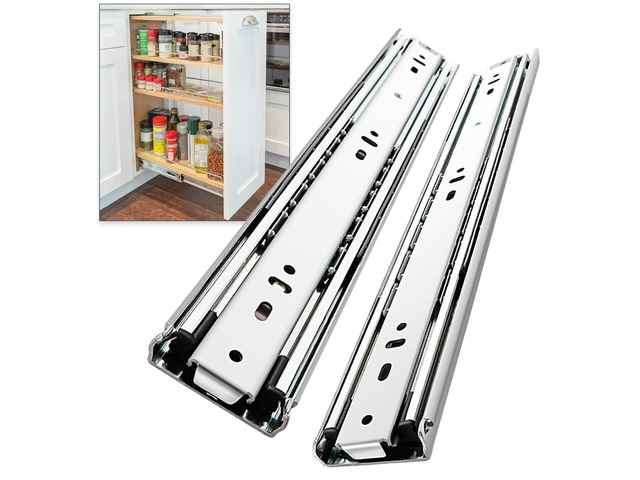 Heavy Duty Drawer Slides Full Extension Runners 150 lbs 12 14 16 18 20 22 24 26 28 30 32 34 36 38 40 Inch Side Mount Rails for Drawer Capacity 150...