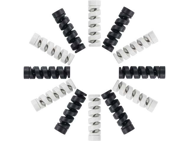 Jetec 12 Pcs Charging Cable Protector Silicone Spiral Charger Cable Saver Flexible Spiral Surround Silicone, Protect Cables for All Devices,...