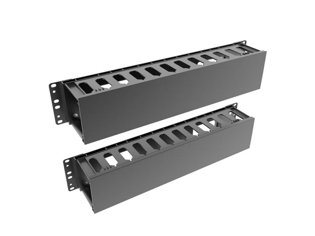 2 Pack of 2U Plastic Cable Management Organizer 12 Slots