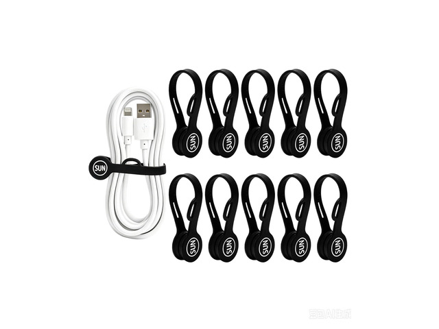 Magnetic Cord Organizer Cable Cord Organizer Magnet Clips Design Patented Silicone Twist Tie Strap Holder Cord Wrap Keepers Reusable Multi-Purpose...