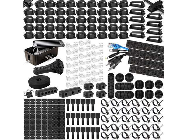 353 PCS Cable Management Kit Cable Management Box for Desk Organizer desk organizers and accessories cord management desk cable management