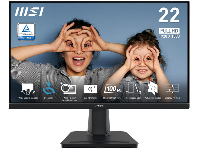 PRO MP225V, 22-inch, 1920 x 1080 (FHD) Computer Monitor, 100Hz, Adaptive-Synch, HDMI, Video Port, Low Blue Light, Eye-Q Check, VESA Mountable,...