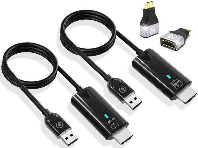 2026 Upgrade Wireless HDMI Transmitter and Receiver 328FT/100M, 4K Decode 1080P@60Hz Ultra HD Extender Kit Display Adapter, Plug & Play 5G+2.4G for...
