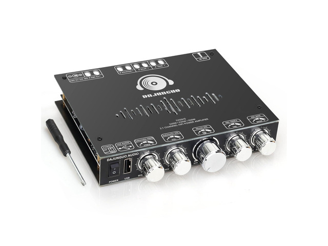 220W +220W+350W Stereo Bluetooth Amplifier Board 2.1 Channel, 2 x TPA3251 Chips Stereo AMP Board DC 12-38V, Bluetooth 5.1 and AUX Inputs, for DIY...