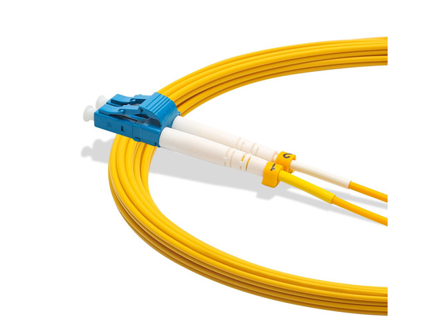 20M(65ft) LC to LC Fiber Optic Cable, Single-Mode Duplex 9/125µm OS2 1G/10G Patch Cord, 2.0mm LSZH Jacket, with LC Adapter Coupler