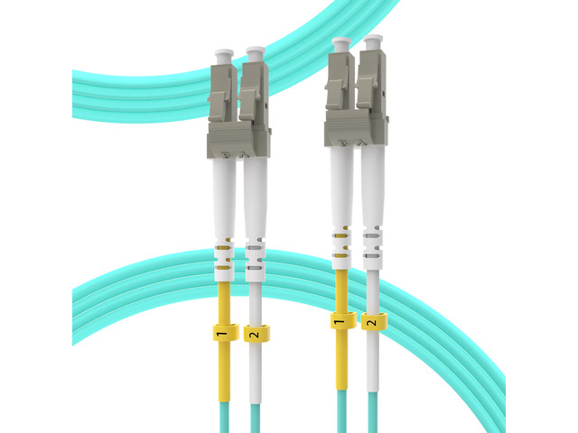 OM4 LC to LC Fiber Patch Cable 75m/246ft, 10G/40G/100GB 50/125m Multimode Duplex MM Fiber Jumper Patch Cord LSZH(Aqua) - 75M(246ft)