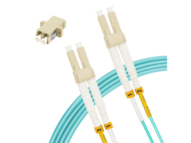 75M(246ft) LC to LC Fiber Optic Cable, Multimode Duplex OM3 50/125Âµm 10G/40G Patch Cord, 2.0mm LSZH Jacket, with LC Coupler