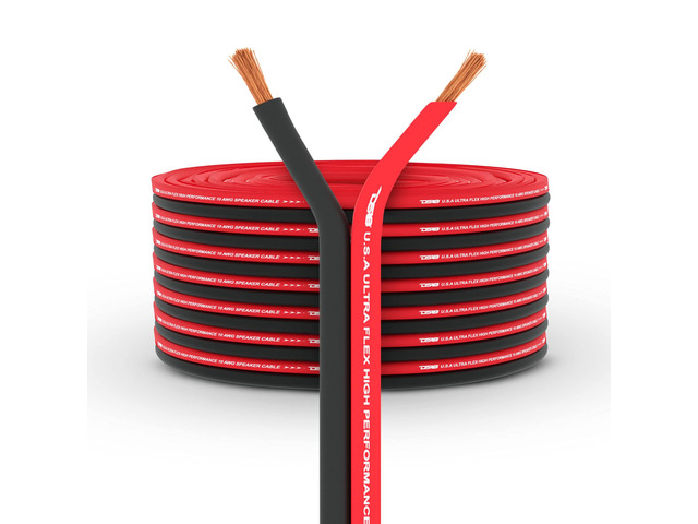 SW-18GA-100RB Ultra Flex Speaker Wire Red and Black 100FT - Speaker Cable for Audio Applications
