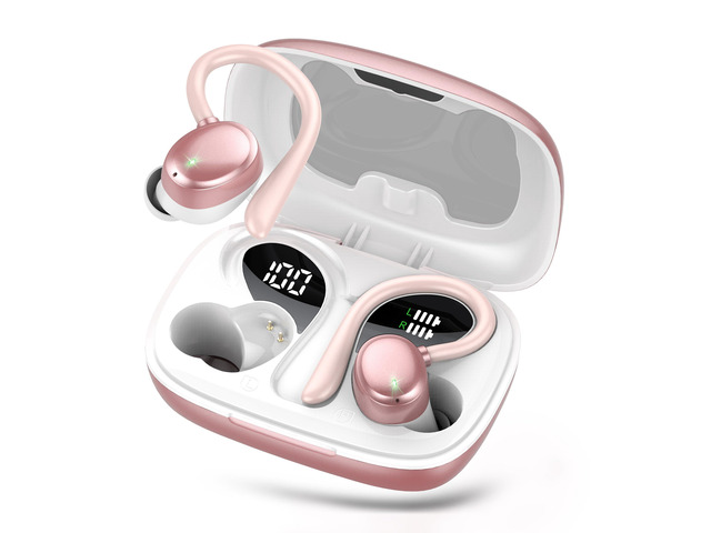 Bluetooth Headphones Wireless Earbuds 72hrs Playtime Wireless Charging Case Digital Display, Ear Buds with Earhook, Deep Bass 2.0, IPX7 Waterproof...