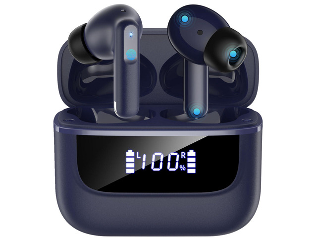 Wireless Earbuds Bluetooth 5.4, 6 Mic ENC Noise Cancelling Clear Call, in Ear Buds Deep Bass HiFi Stereo Sound, Big Dual LED Display 48H Playtime...