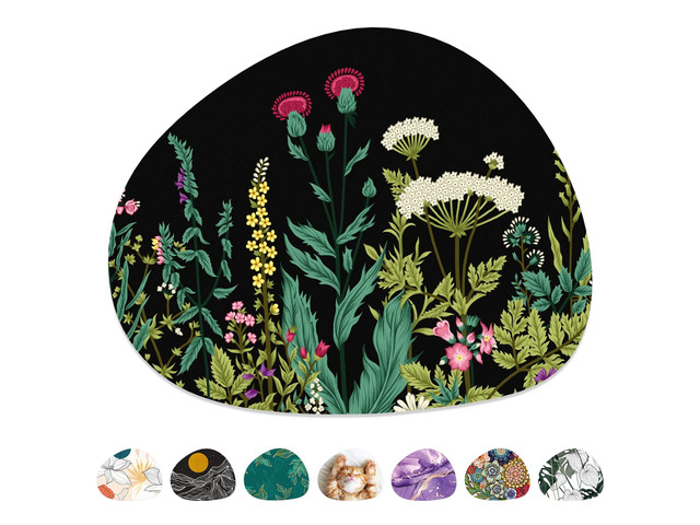 Mouse Pad, Premium-Textured Oval Computer Pad, 8.7' x 7.1' Thick 3 mm Anti-Slip Waterproof Rubber Cute Mouse Mat for Office, Home, Gaming, Laptop,...
