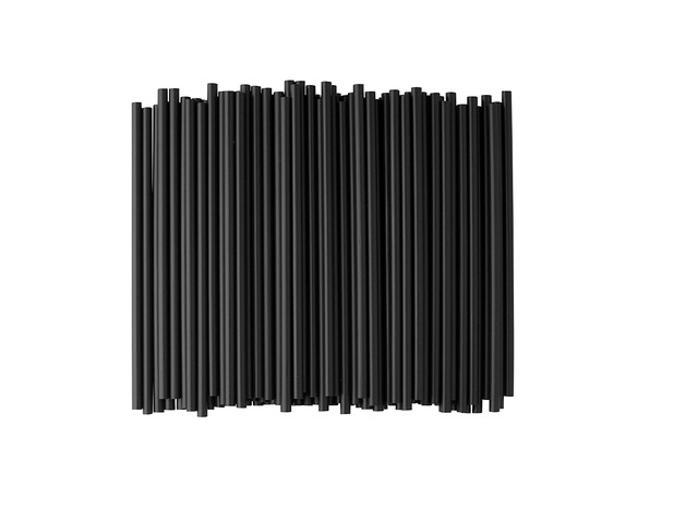 100 Pack Paper Straws Black Eco-Friendly Drinking Biodegradable for Party Supplies, Bridal/Baby Shower, Birthday, Mixed Drinks, Weddings,...