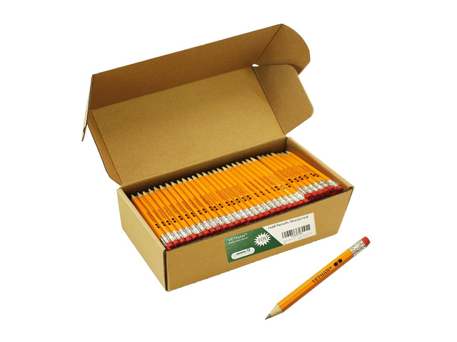 Golf Pencils with Eraser Tops, 400 Count, 4' Pre-Sharpened, #2 HB Half Pencils, Hexagon Mini Pencil Bulk, For Classroom, Office, Home, Casino