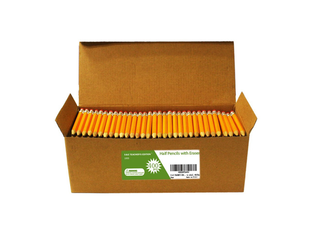 400PCS 4'' Golf Pencils Pre-sharpened, Break-Resistant Lead No. 2, Half Pencils with Eraser Tops, #2 HB pencil, Back to school