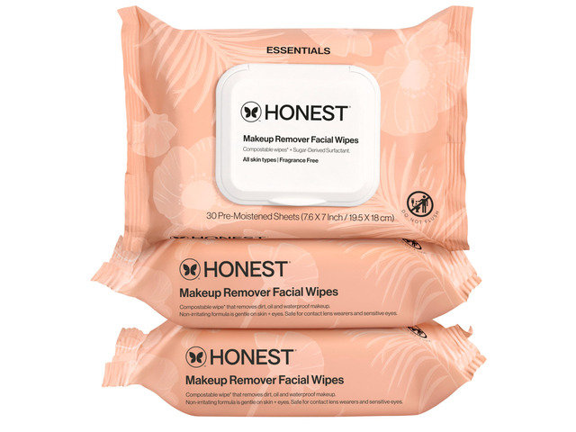 Fragrance Free Cleansing Makeup Remover Facial Wipes, Plant Based, Hypoallergenic, Sensitive Skin, 90 Count