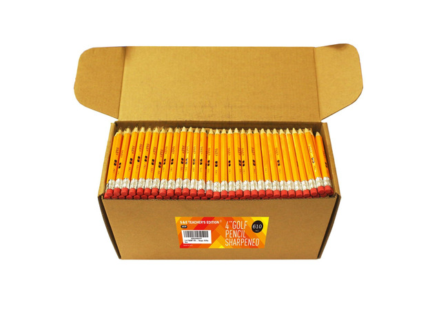 Golf Pencils, 610Pcs Half Pencils with Eraser Top, Golf pencils, Classroom, Pew, Wood-cased #2 HB, Hexagon