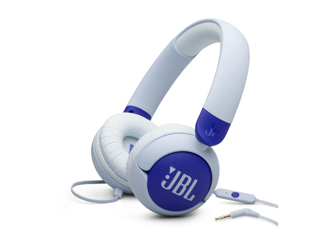 Junior 320 Kids Headphones, Wired, Volume-Limited - Blue Designed For School And Travel With Built-In Mic, Foldable Design, 3.5Mm Jack, Comfortable...