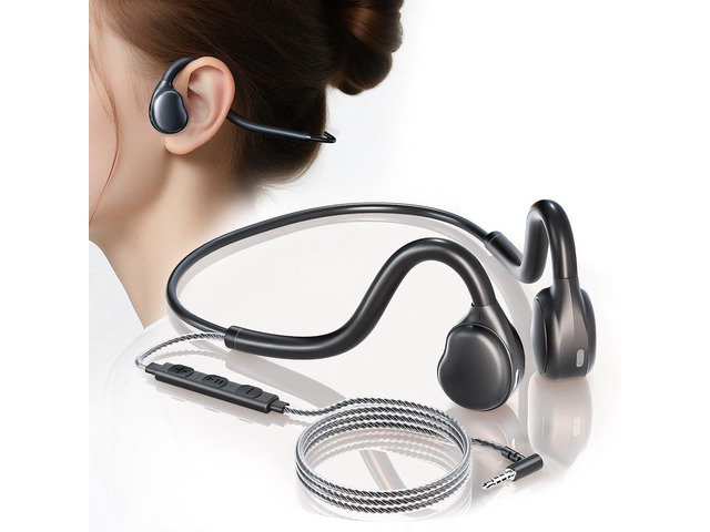 3.5mm Wired Headphones,Open Ear Headphones with Mic, Plug in Headset 3.5 mm Jack for Laptop, PC, Tablets,Traditional Phones,Car AUX, Nintendo Switch