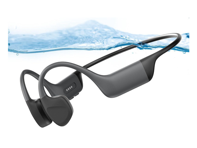 Bone Conduction Headphones, Open-Ear Bluetooth 5.4 Wireless Headphones, IPX8 Waterproof Sports Earphones for Swimming, Running, Cycling, Built-in...