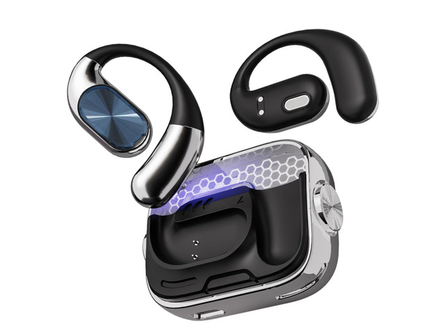 Open Ear Earbuds, Bluetooth 6.0 Wireless Earphones, ENC Mic Charging Case with 360° Swivel, Dynamic RGB Gradient Lighting, IPX5, 60H Playtime,...
