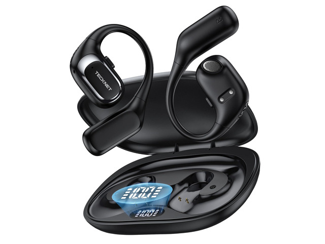 Open Ear Headphones, Bluetooth Headphones 6.0 Sports with Smart Digital Display, 40H Playtime, IPX5 Waterproof, Wireless Earbuds Lightweight Design...
