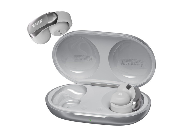 Open Ear Clip-On Wireless Bluetooth Earbuds AuraHalo G1, Gray 4-Mic Clear Calls, Rich Bass, Roller-Inspired Design, Reduced Sound Leakage, IPX4...