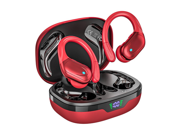 Wireless Earbuds, Sports Bluetooth Headphones, Noise Canceling Ear Buds with 80hr Playtime, LED Power Display, IPX7 Waterproof Earphones for...