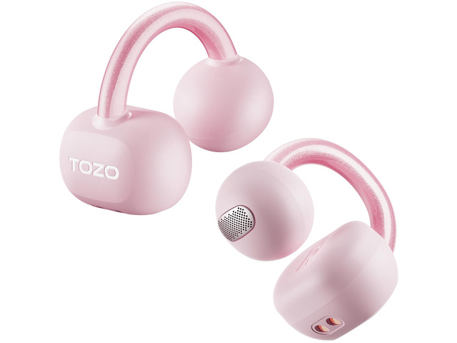 OpenEarRing Open Ear Earbuds 40H Bluetooth 5.4 Lightweight Comfort Open Ear Clip On Wireless Earbuds with Smart Digital LED Display, Stable...