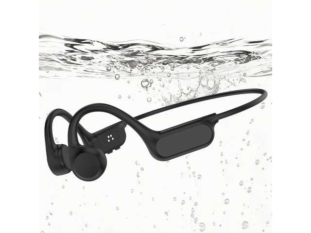 Bone Conduction Headphones IPX8 Waterproof Open Ear 32G MP3 Player 8 Hours Long Battery & Secure Fit, Lightweight Open Ear Comfort, for Swimming,...