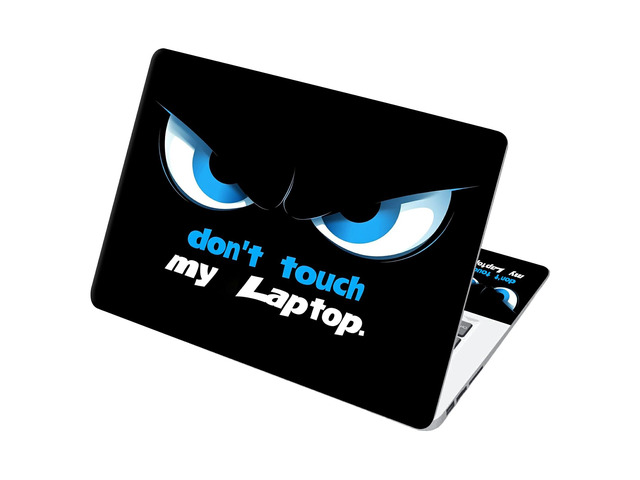 Universal Laptop Skin Sticker with 2 Wrist Pad Decals, 3-Piece Removable Vinyl Laptop Cover, Don't Touch Waterproof Anti-Scratch, Easy-Trim Fit for...